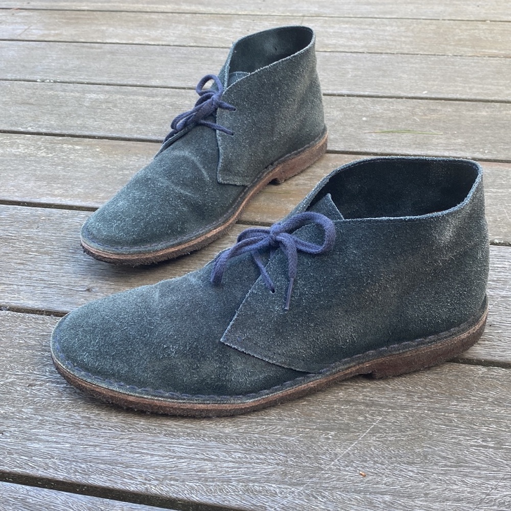 Blue Suede Desert Boots